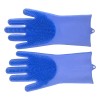 Set manusi din silicon cu perii pentru spalat vase, albastru, Oem