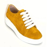 Pantofi sport dama din piele intoarsa cu talpa usoara Vale Yellow, 35 - 41, Galben