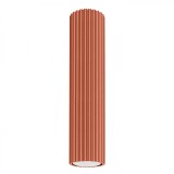 Lampă De Tavan Karbon Ocru Roșu Aluminiu, 1 Bec Tub Minimalist De Interior.