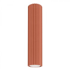 Lampă De Tavan Karbon Ocru Roșu Aluminiu, 1 Bec Tub Minimalist De Interior.