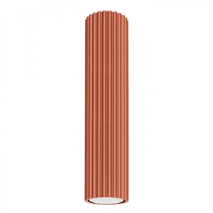 Lampă De Tavan Karbon Ocru Roșu Aluminiu, 1 Bec Tub Minimalist De Interior.