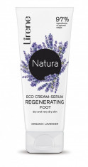 Crema-ser regeneratoare ECO pentru picioare LIRENE NATURA, cu extract de lavanda de natura organica, 75 ml foto