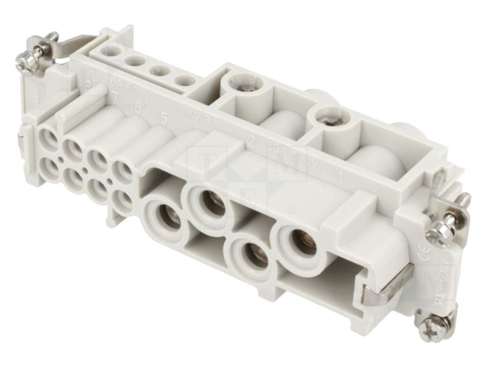 Conector HDC Inserturi Contact Mamă 12P 500V