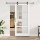 vidaXL Ușă glisantă ORKDAL Alb și negru 93 x 211 cm 3332178