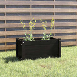 Jardiniera de gradina, negru, 60x31x31 cm, lemn masiv de pin GartenMobel Dekor, vidaXL