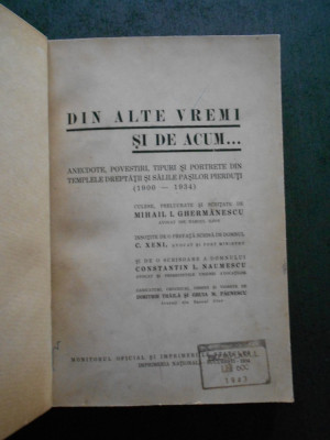 DIN ALTE VREMI SI DE ACUM ... (1934, relegata) foto