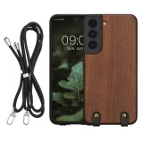 Husa Kwmobile pentru Samsung Galaxy S22, Maro, Lemn, KWM000021OC001C, Silicon, Carcasa
