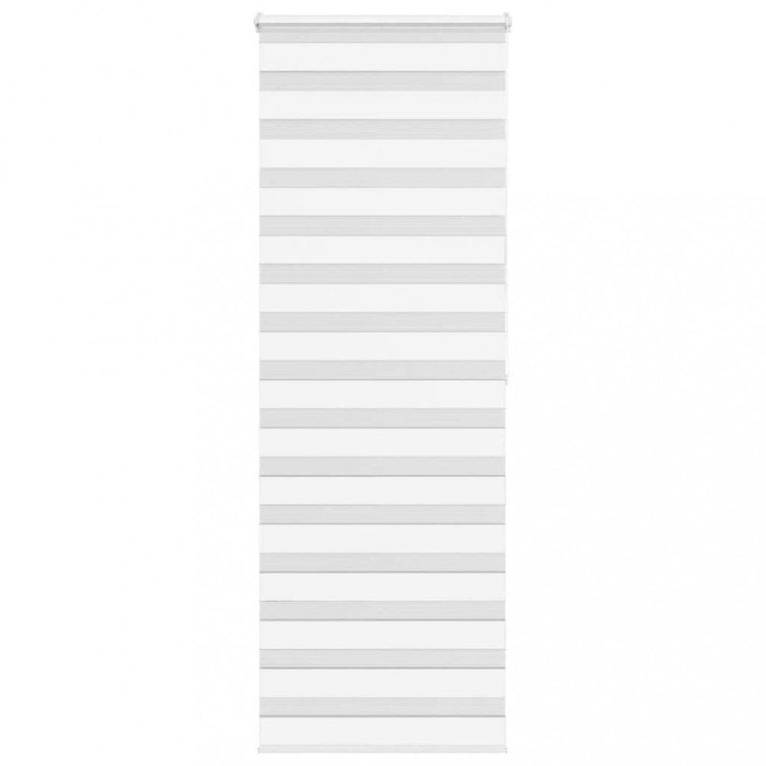 vidaXL Jaluzea tip zebra alb lățime țesătură 70,9 cm poliester