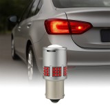 Bec LED Auto P21W / BA15S / 1156 cu Lupa si 60 LED-uri Premium Culoare Rosu pentru Pozitie spate sau Frana, lumini de zi, CANBUS, fara eroare de bec a
