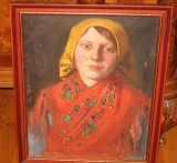 Cumpara ieftin Pictor clujean Istvan Szasz - Fata cu basma galbena