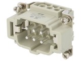 Conector HDC tată cu 6 pini, 16A, 500V - TE Connectivity