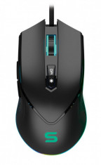 Mouse gaming Serioux Yden, senzor PMW3325, pana la 10.000 DPI cu software, switch HUANO, pana la 20 milioane de click-uri, 8 Butoane, Iluminare RGB, d foto