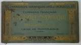COMPAGNIE FRANCAISE MOSAIQUE CERAMIQUE de MAUBEUGE , USINE DE MONTPLAISIR , ALBUM DE PREZENTARE , CCA. 1900 , PREZINTA URME DE UZURA