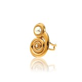Cumpara ieftin Inel deschis placat cu aur Spiral