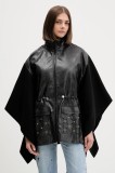 Desigual poncho EYELETS ALDAMA culoarea negru, 25WAIA08