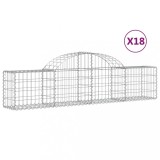Cumpara ieftin Cosuri gabion arcuite 18 buc, 200x30x40/60 cm, fier galvanizat