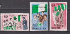 ANUL INTERNATIONAL AL TINERETULUI 1985 NIGERIA MI.454-456 MNH