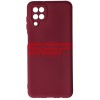 Husa Silicon Burgundy Samsung Galaxy A12, High Copy, Protectie Camera