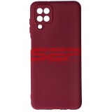 Husa Silicon Burgundy Samsung Galaxy A12, High Copy, Protectie Camera
