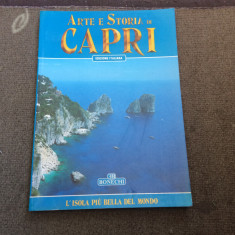 ARTE E STORIA DI CAPRI 1990 ilustrata 185 foto color ghid turism limba italiana