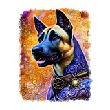 Sticker decorativ, Caine, Portocaliu, 70 cm, 6887ST