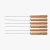Set 6 Tepuse Frigarui Inox 30cm Tramontina Churrasco, Maner Lemn Jatoba, Cutie Cadou