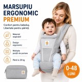 Marsupiu Ergonomic Premium pentru Bebeluși 6-48 Luni &ndash; Port Bebe Sigur,