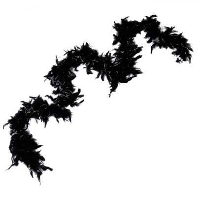 Pene Deghizare Halloween, Tinsel Argintiu, 170cm, Negru foto