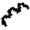 Pene Deghizare Halloween, Tinsel Argintiu, 170cm, Negru