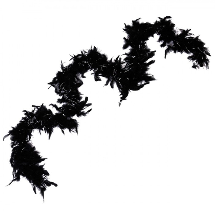 Pene Deghizare Halloween, Tinsel Argintiu, 170cm, Negru