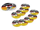 Disc de tăiere GRAPHITE 125mm, grosime 1mm, 10 buc, cod 55H572