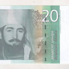 bnk bn Iugoslavia 20 dinari 2000 unc