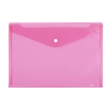Mapa A4 plastic transparent cu capsa 5530 roz D.Rect