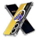 Husa antisoc pentru xiaomi poco x7 pro airbag tpu, col&Egrave;uri ranforsate- butterfly albastru