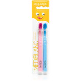 MEDIBLANC KIDS &amp; JUNIOR Ultra Soft periuta de dinti pentru copii ultra moale Pink, Blue 2 buc