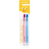 MEDIBLANC KIDS &amp; JUNIOR Ultra Soft periuta de dinti pentru copii ultra moale Pink, Blue 2 buc