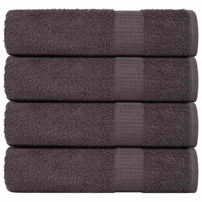vidaXL Prosoape de m&acirc;nă 4 buc Antracit 50x100 cm 360 g/m&sup2; 100% bumbac 136682