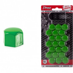 Set capacele ornament prezoane, 20+1 gratis, 17 mm, culoare verde