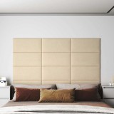 Panouri de perete 12 buc. crem 60x30 cm textil 2,16 m&sup2;