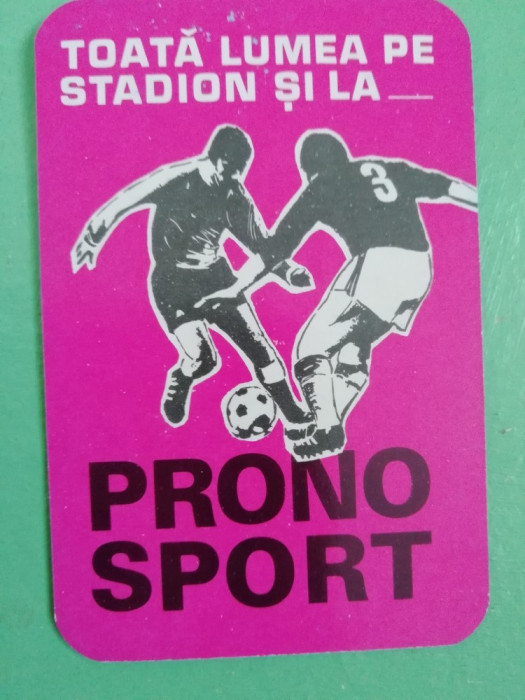 C9 19 - 1977 - Calendar de buzunar - reclama Pronosport