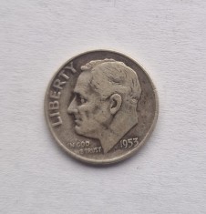Statele Unte ale Americii dime 1953 D moneda din argint km # 195 AG. 900