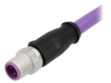 Conector M12 tată 4 pini drept cu cablu 5m HARTING Profibus