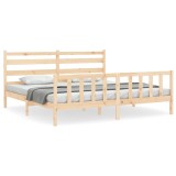 Cumpara ieftin Cadru de pat fara saltea, 200x200 cm, lemn masiv pin