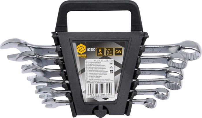 Set 6 chei combinate CrV 8-17 mm VOREL