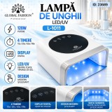 Lampă de unghii Led/uv 120W cu display, Global Fashion L-1011, alb