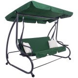 Balansoar gradina, Springos, 3 locuri, verde, 194x122x167-200 cm, functie pat, max 280 kg, Venetia