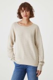 Medicine pulover femei, culoarea bej, light