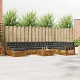 Cumpara ieftin Set de canapele de exterior 9 buc. 7-Locuri Natural si Antracit