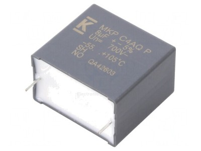 Condensator Polipropilenă DC-Link 8uF 8m&amp;Omega; THT &amp;plusmn;5% foto