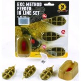 Set Momitoare Extra Carp Method Feeder Set + Mould, 20-30-40g, 3buc/set